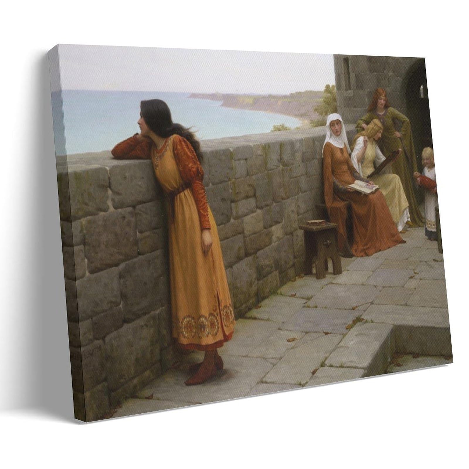 NgAnoh The Hostage by Edmund Blair Leighton Canvas Printed Poster Picture Print Wall Art Painting Canvas Artworks Gift Idea Room Aesthetic 16x24inch(40x60cm)