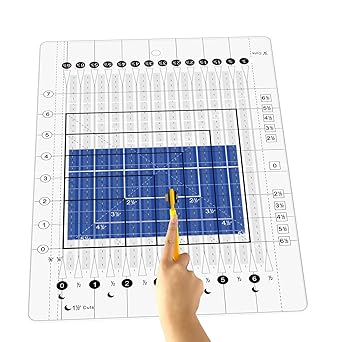 Quilting Ruler,8-2/4in 12-2/4in,Slotted Patchwork Ruler & Template,Non-Slip Grip Acrylic Fabric Strip Cutting, Sewing, Crafting