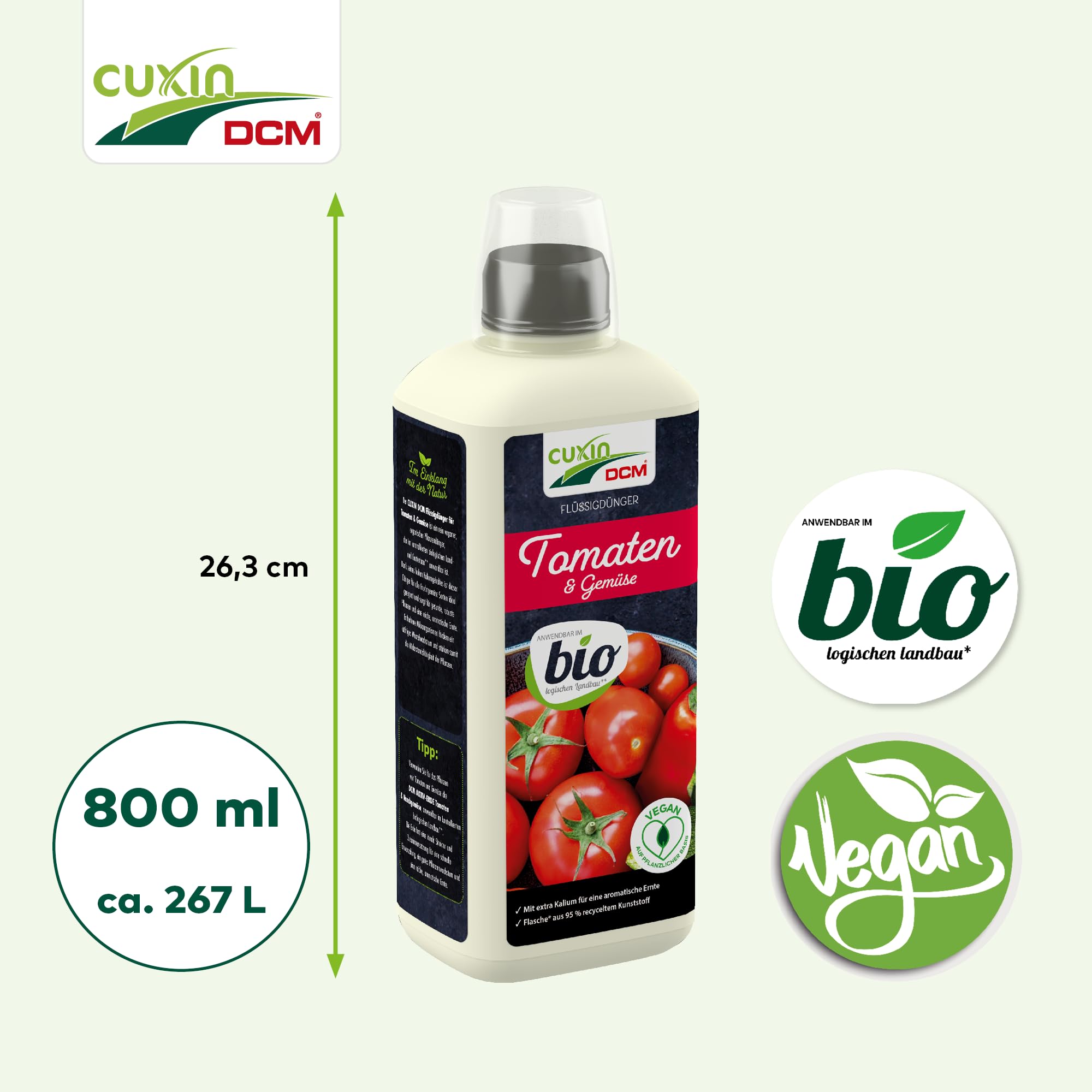 Cuxin Flüssigdünger Für Kübelpflanzen – 800 Ml, Mit Organischer Substanz Für Prächtige Blüten