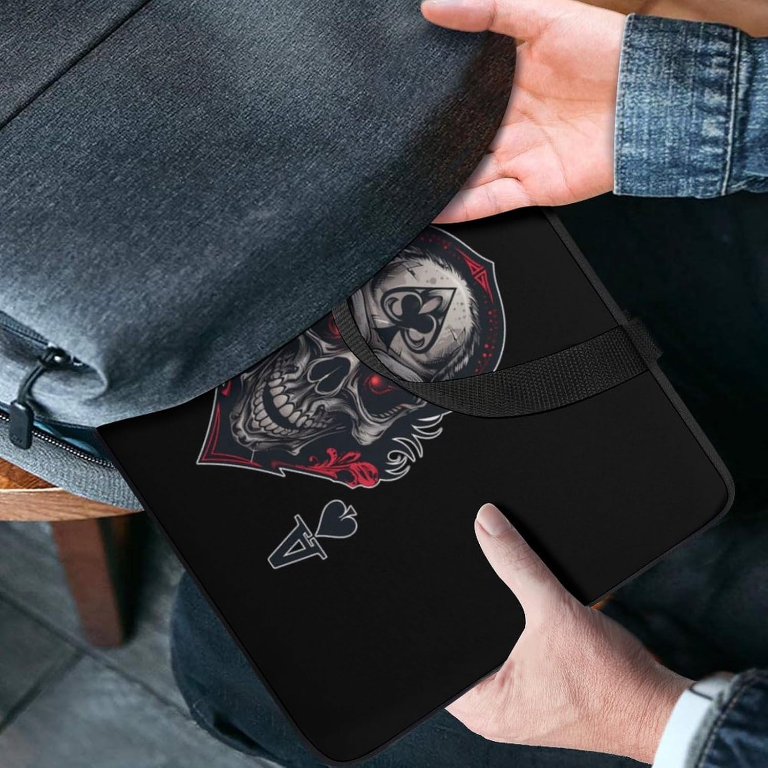 Poker Aces of Spades Laptop Bag Print Computer Sleeve Case Protector Briefcase Totes for Women Men