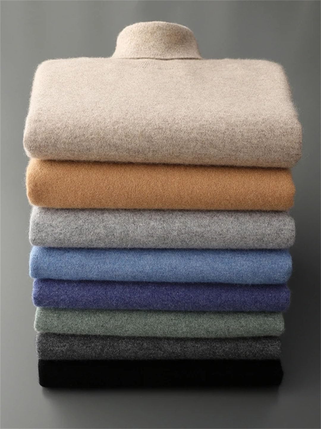 Maglione da uomo a collo alto 100% cachemire maglione a maniche lunghe di base in cashmere morbido maglione caldo