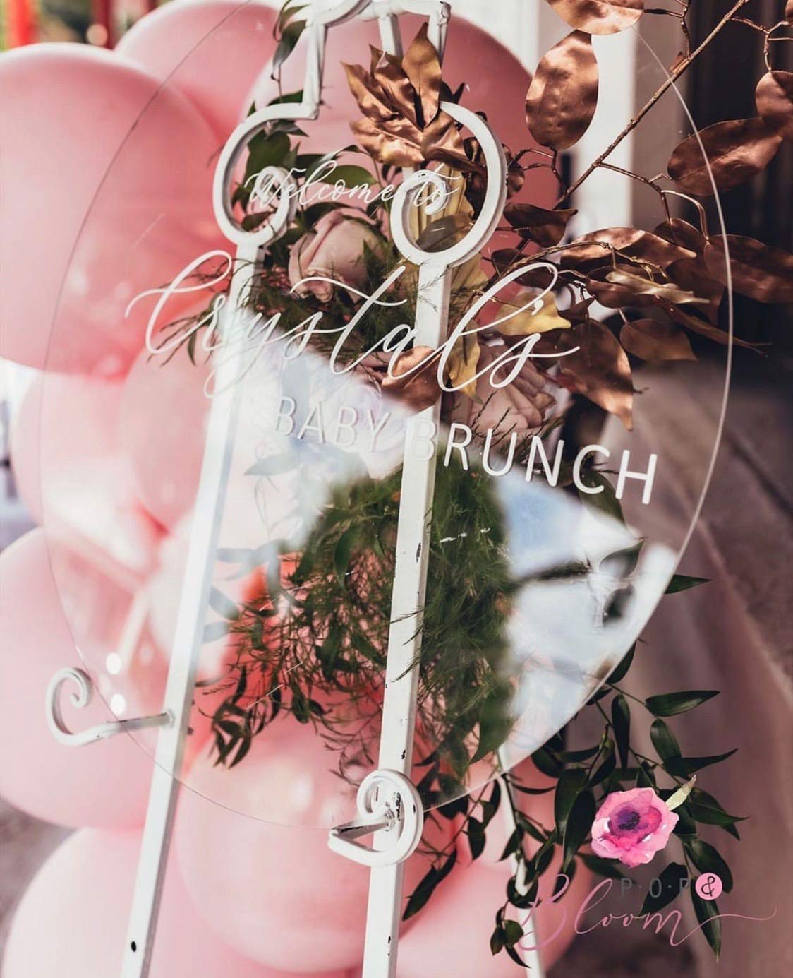 Baby Shower Sign, Clear Acrylic Sign for Baby