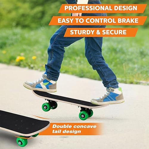 Vista 94 de Honoson Juego de 7 piezas de monopatín para niños pequeños, rodilleras, coderas, muñequeras