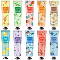 10 Pack Hand Cream for Dry Cracked Hands Valentines Day Gifts for Her Birthday Gifts for Women Girls