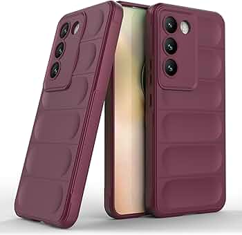 Zapcase Back Case Cover for Vivo T3 5G | Compatible for Vivo T3 5G Back Case Cover | Liquid Silicon Case for Vivo T3 5G with Camera Protection |Plum