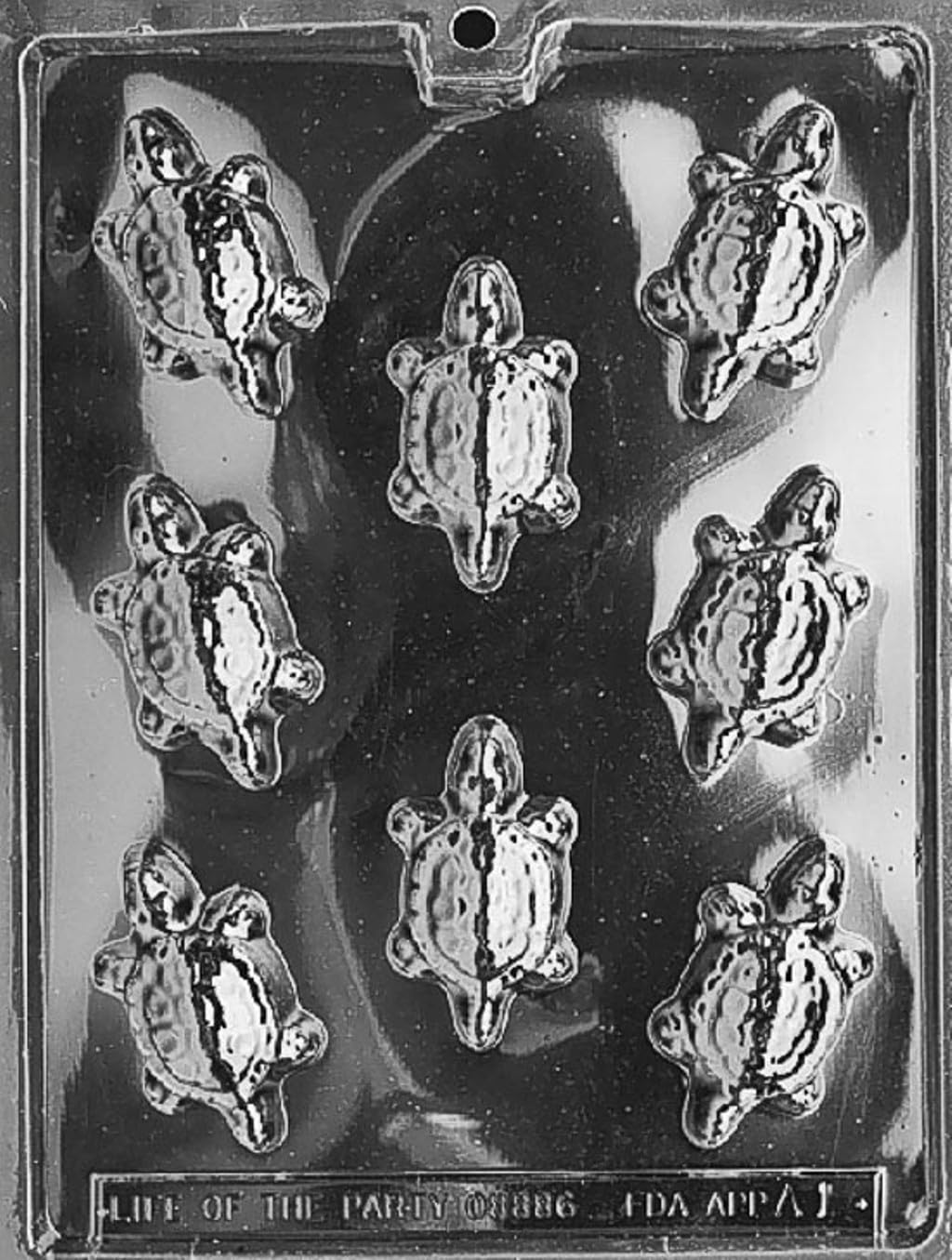 NCS Bite Size Mini Turtle Chocolate Mold, Clear, 1 Count - A001