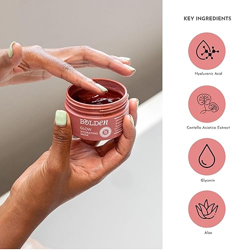Miniatura 5 de BOLDEN GLOW - Máscara hidratante | Máscara facial hidratante profunda para piel seca | Hidratante de ácido hialurónico suavemente hidratante | No