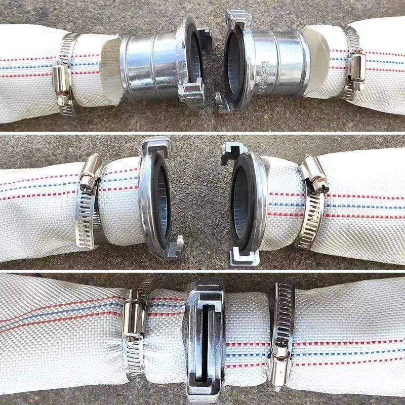 5 set di connettori for tubo rapido in alluminio con morsetto for azienda agricola(5sets (1.5inch))