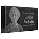 Black Granite Memorial Headstone for Lost Loved Ones, Dogs, Cats, and Family Pets. 