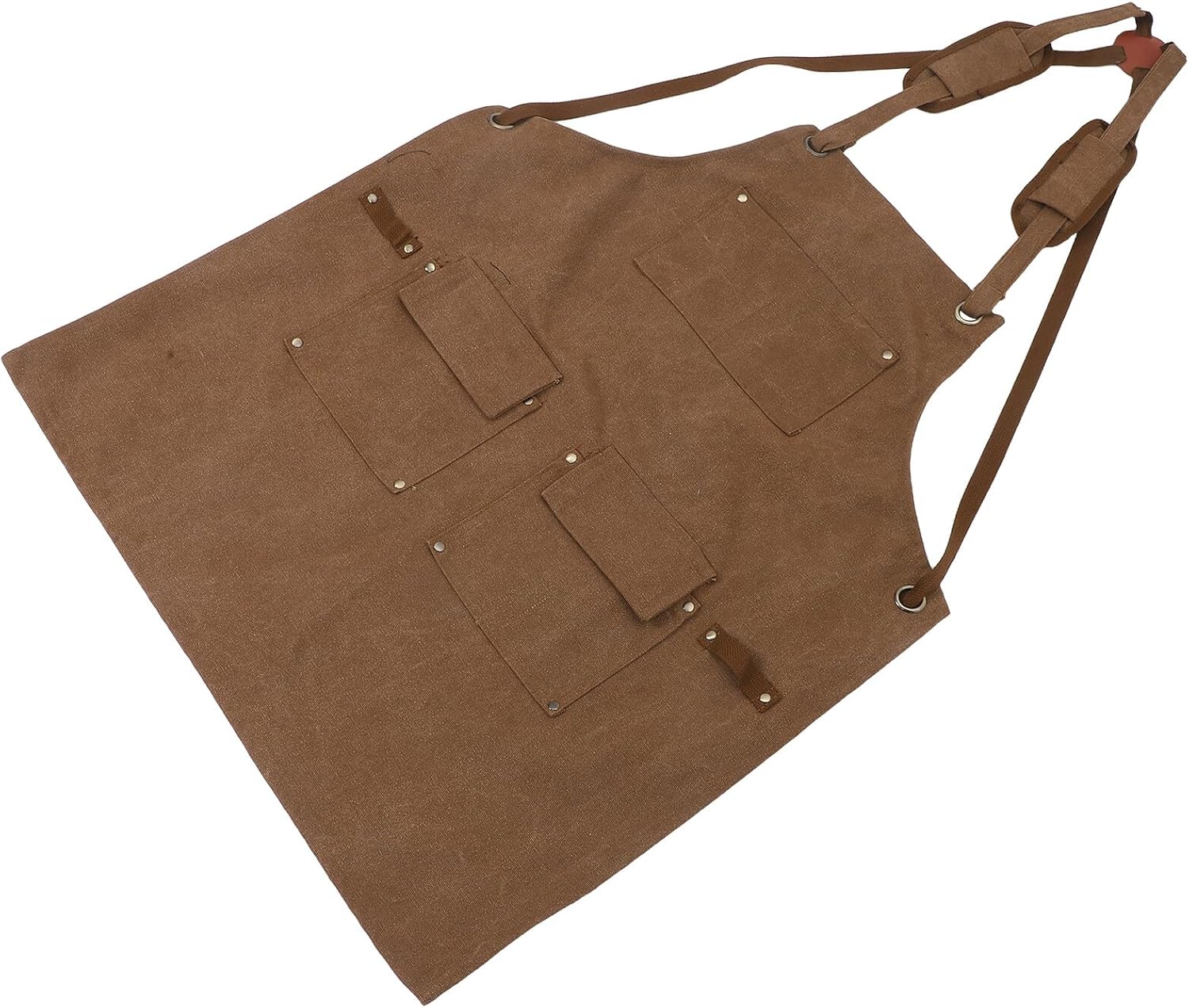 Ciieeo Men’s Woodworking Apron Canvas Work Apron with Tool Pockets Adjustable Back Straps Thick Canvas for Workshop Gardening and Carpentry