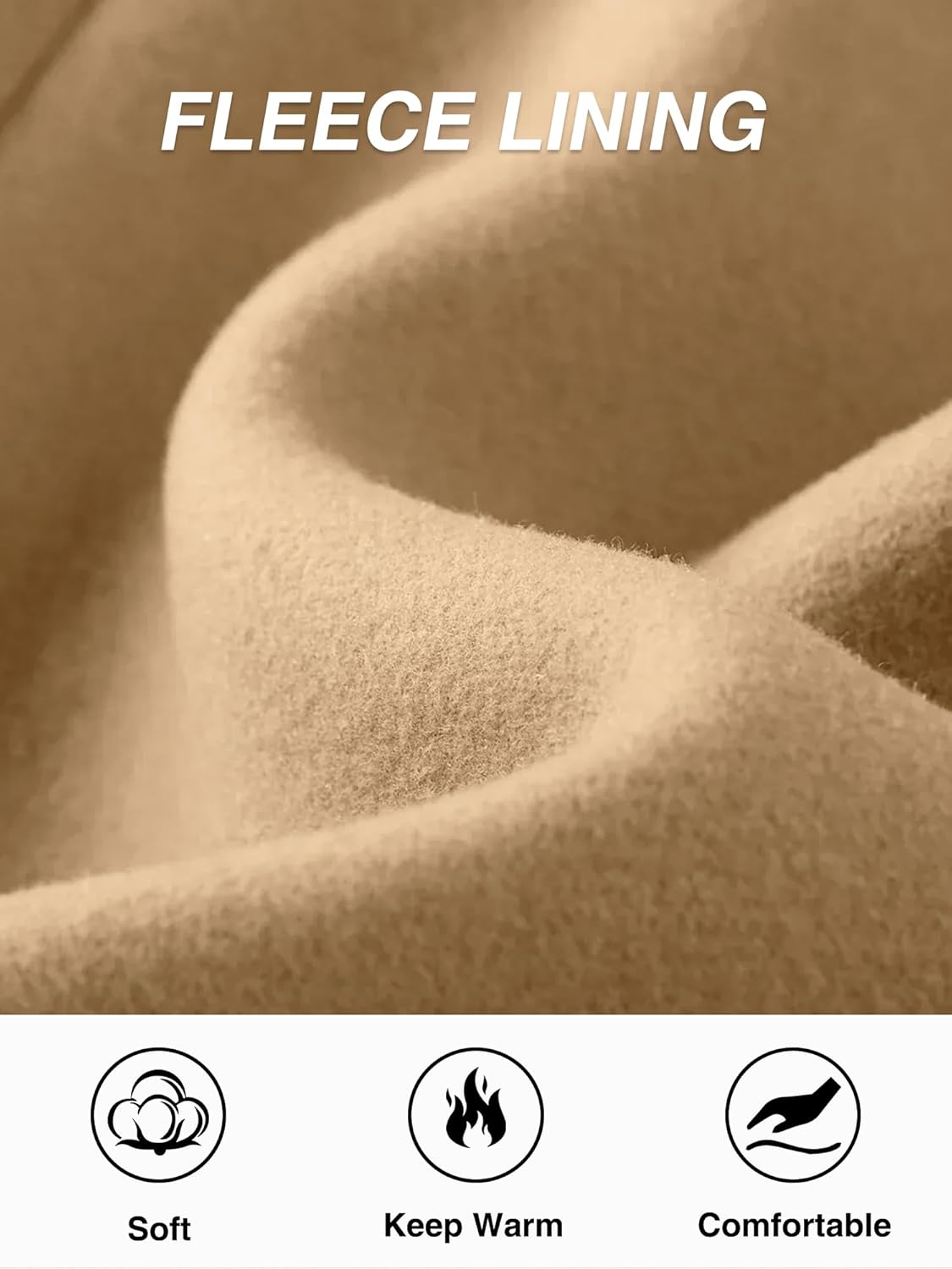 JEMLDL Mens Fleece Sweatpants Loose Fit Tapered Joggers with Drawstring Waist and Pockets Warm Casual Workout Pants - Image 4