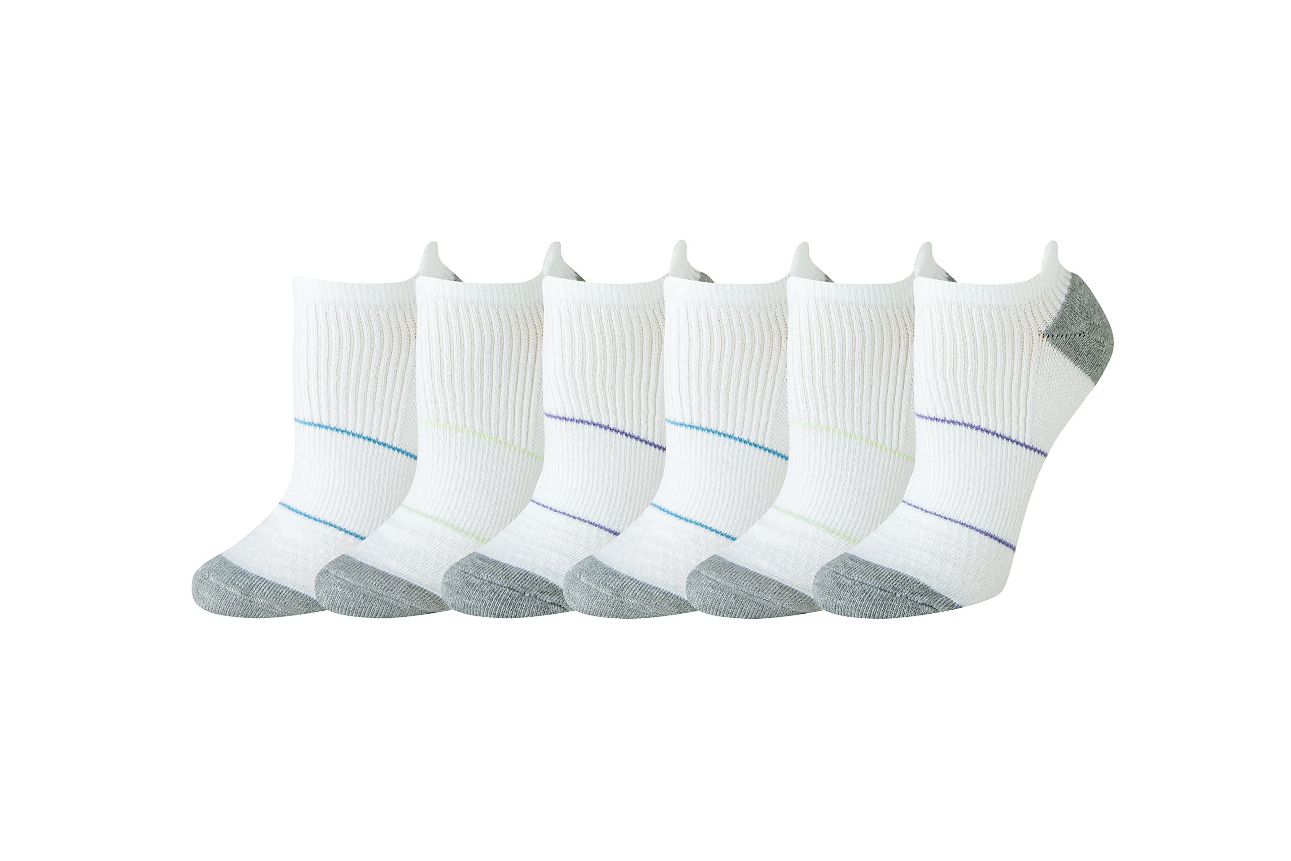 Amazon Essentials Women's Socks, Performance Zone Cushion, Athletic Tab, 6 Pairs