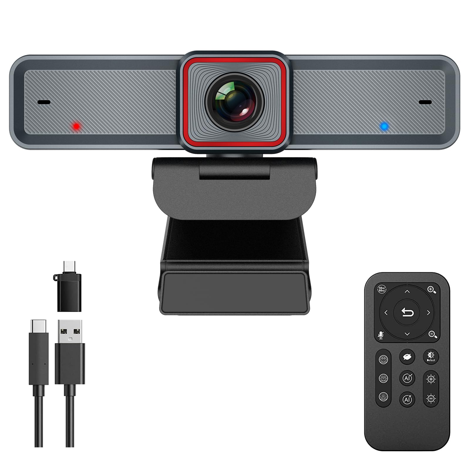 Spedal 4K AI-Tracking Webcam, HDR, Dual Noise-Cancelling Mics, USB 3.0 Wide Angle Computer Camera for Laptops, Meetings, Conferences & Live Streaming