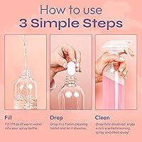 Vista 4 de FOMIN Tabletas de repuesto para limpiador de baño (paquete de 6) - Magnolia Grapefruit - Limpiador de tabletas todo en uno para limpieza de baño