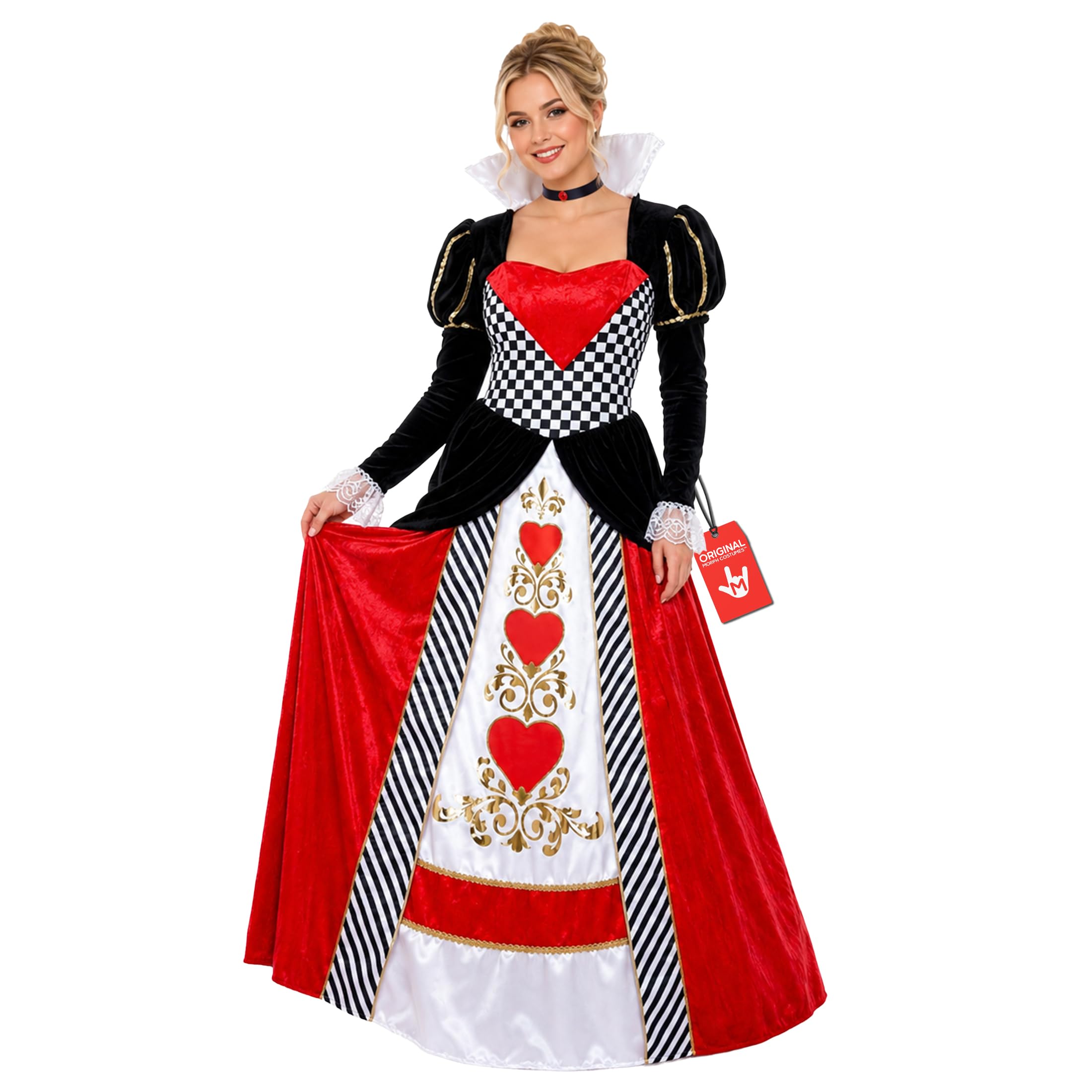 Fun Shack Disfraz Reina Corazones Mujer, Disfraces Alicia, Disfraz de Cuento, Disfraz Mujer Carnaval