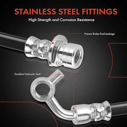 Miniatura 4 de A-Premium Manguera hidráulica de freno trasero compatible con modelos Honda seleccionados - CR-V 2012 2013 2014 2015 2016 - Reemplazar # 01466T0AA01