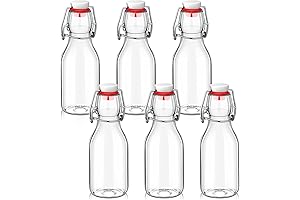 EBOOT Clear Swing Top Glass Bottles for Kombucha, 3.38oz/100ML