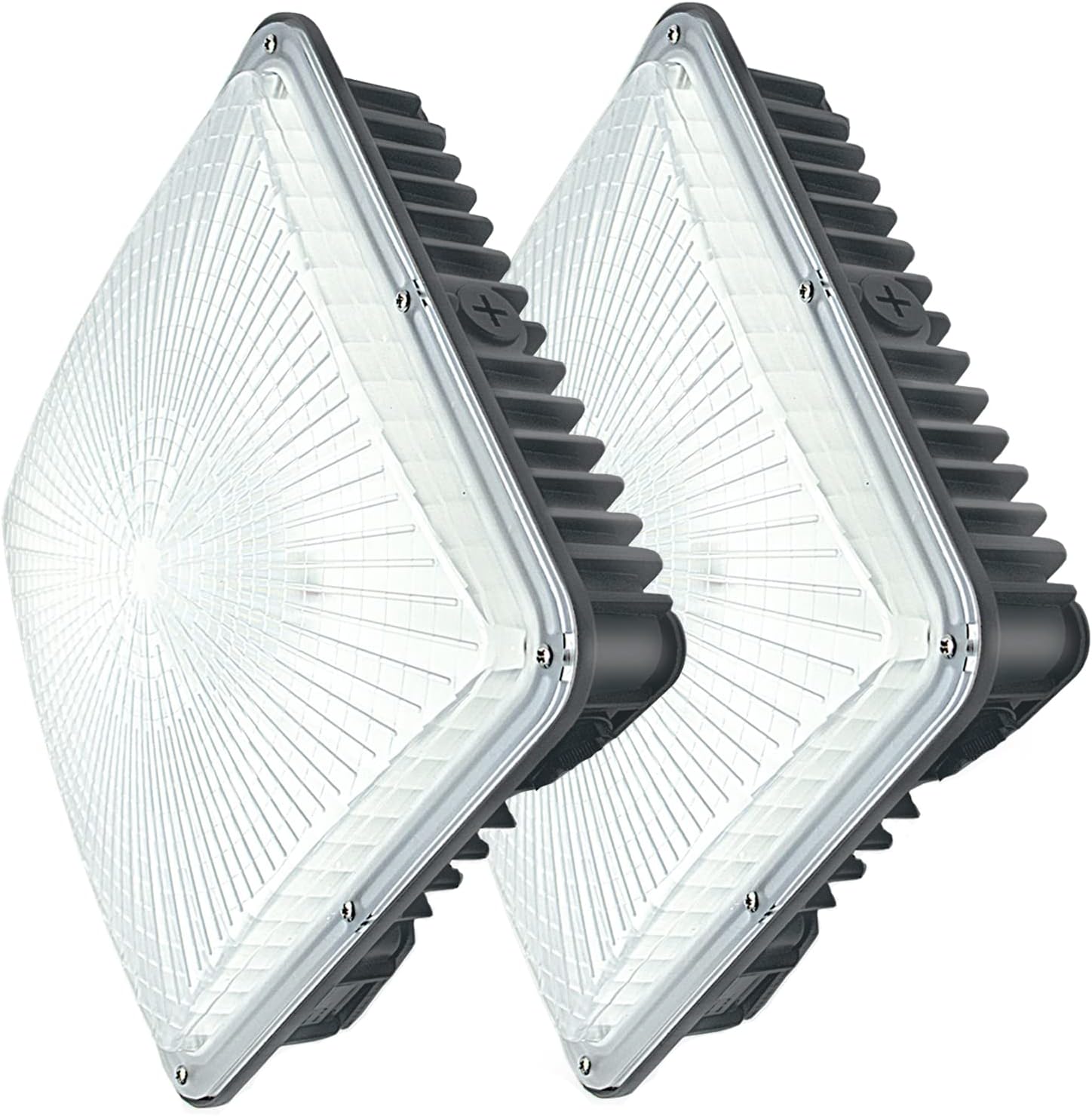LED Canopy Light 70W 2 Pack, 8400 Lumens, 5700K Cool White,100-277VAC, 350W HPS/MH/HID Replacement, for Commercial Lighting
