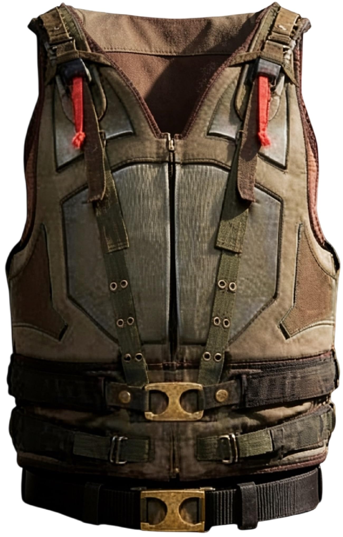 Gilet da uomo in stile militare scuro, ispirato al famoso film Bane Knight, costume gotico