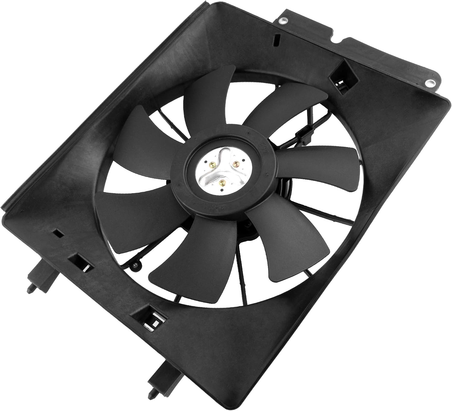 BOXI 620-233 Right/Passenger Side AC A/C Condenser Cooling Fan Assembly Fit for Honda CR-V 2002-2006 Element 2003-2006 Replace 38616-P3G-003 FA70161