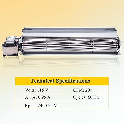 Miniatura 3 de Criditpid SRV7000-659 Reemplazo del ventilador de convección para PelPro PP60, PP60-B Estufa de pellets, Pleasant Hearth PH50CABPS, PH35PS, PH50PS