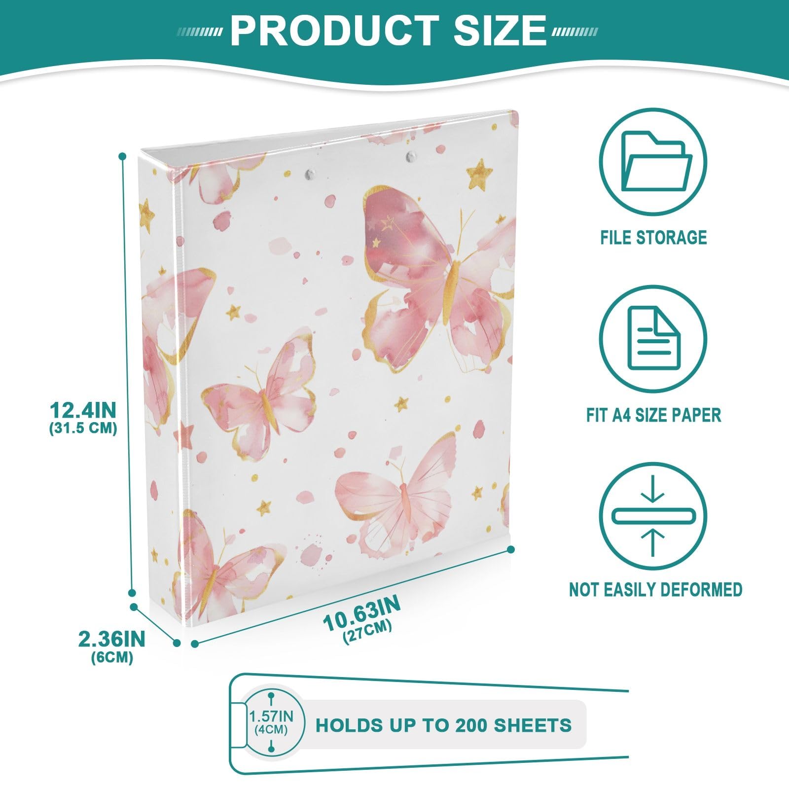 Classeur 3 Anneaux 3,8 Cm Loup D'Hiver - Classeur Décoratif Avec Pochettes Pour École Bureau