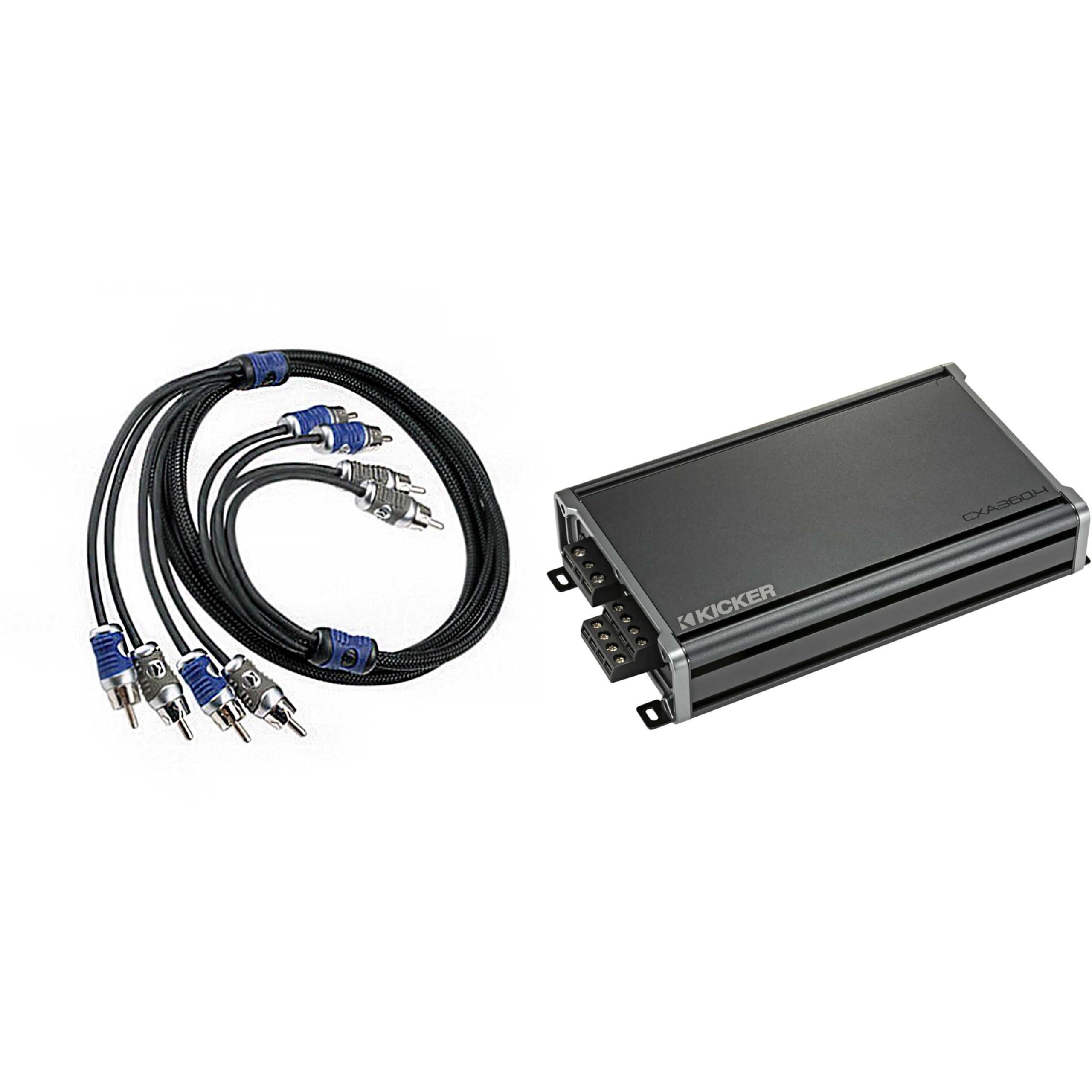 KICKER CX360.4 4-Channel Amplifier & 6 M 4-Channel RCAS