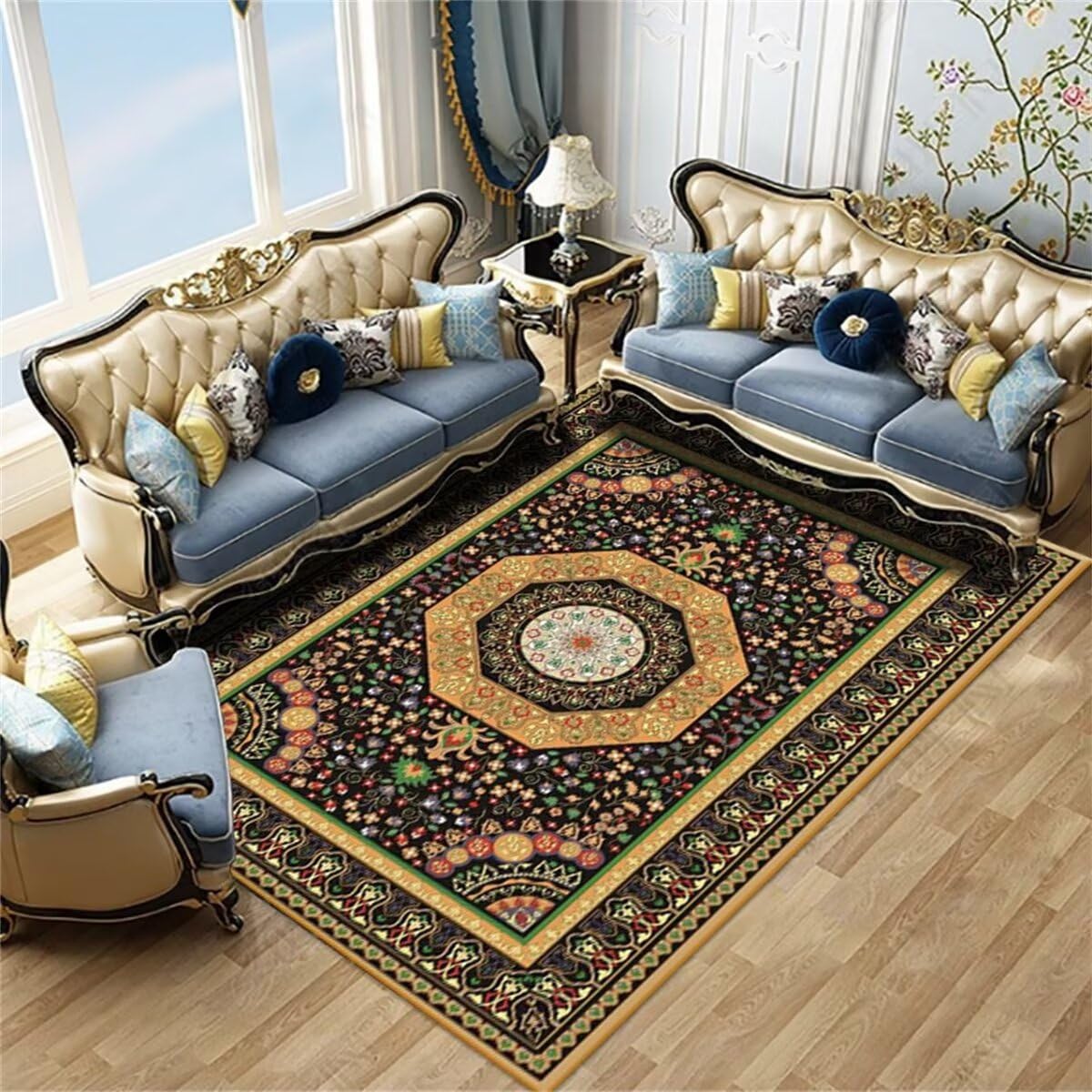 Tapis d'éveil bébé fille 180x250cm antidérapant et facile à entretenir