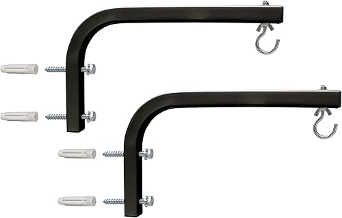 Miniatura 1 de Akia Screens AK-ZLB10B - Pantalla universal de proyector de 10 pulgadas, soporte en L, kit de montaje para colgar en la pared, extensión ajustable