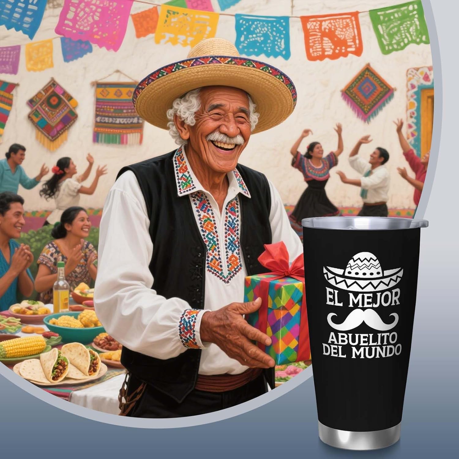 Abuelito Tumblers for Men, Abuelo Gifts in Spanish Coffee Mugs, Abuelo Tumbler, 20oz Coffee Mug, La Mejor Abuelito Del Mundo, Abuelitos Tumblers - Image 2