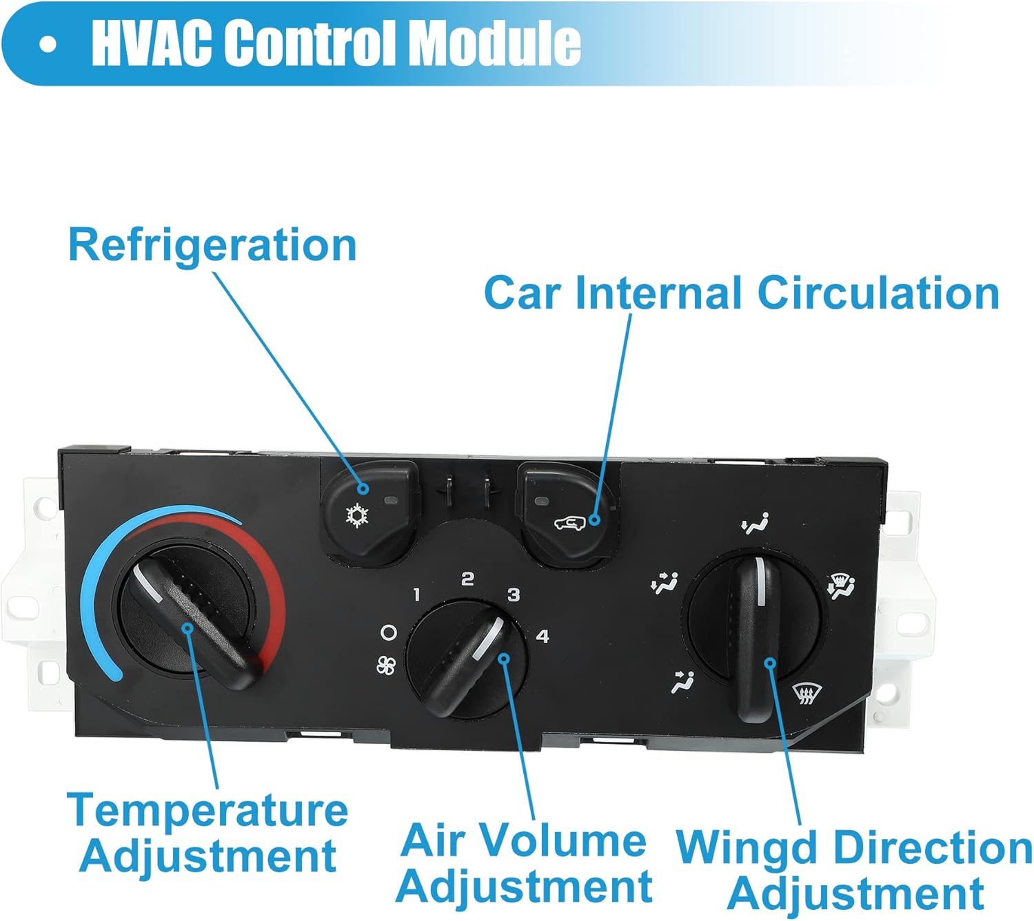 X AUTOHAUX Heater & Air Conditioner Control Assembly A/C Instrument Panel for Chevrolet Colorado for GMC Canyon 2004-2012 HVAC Control Module 25841856 15113185 15238515 15858833