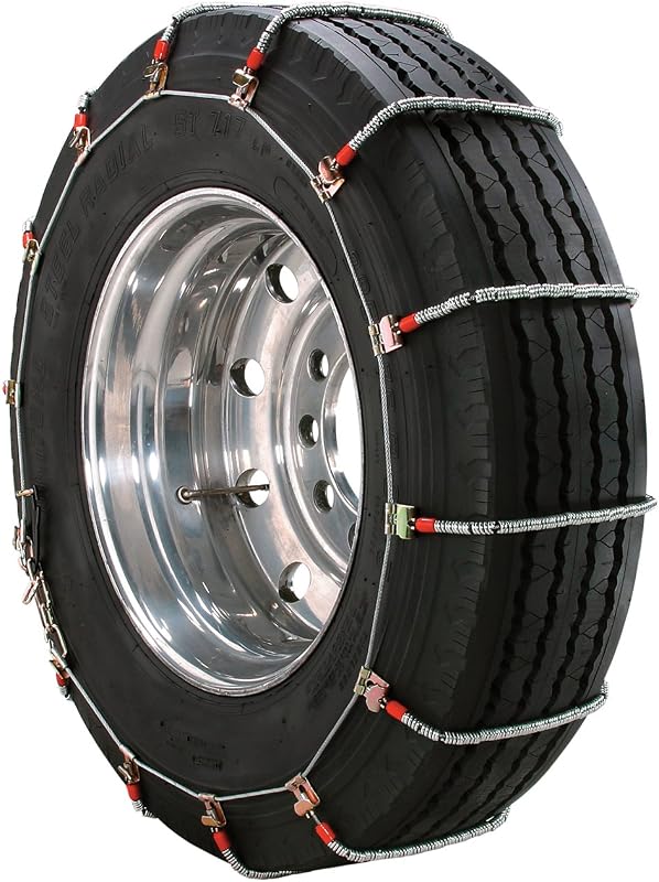 TA1943 Alloy Radial Heavy Duty Truck Singles Tire Traction Chain - Set of 2