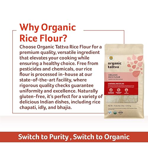 Miniatura 7 de Harina de arroz orgánica envasada en paquete al vacío de 4 libras