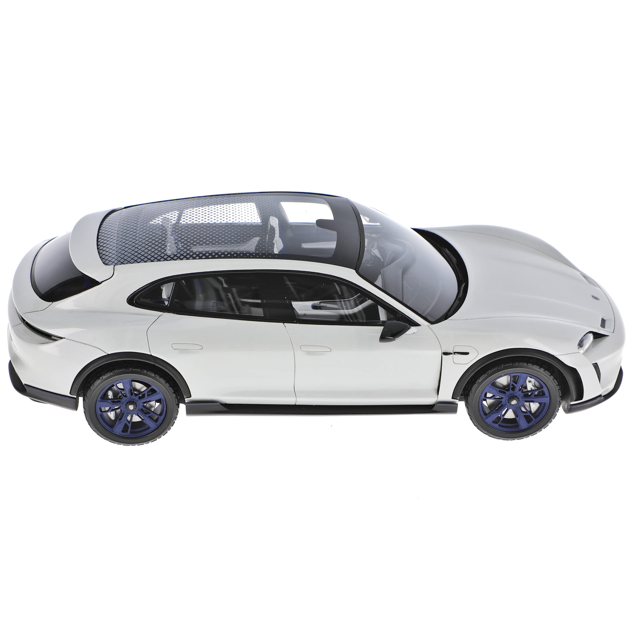 alles-meine.de GmbH Porsche Mission E Cross Turismo Grau Studie Taycan Sport Cross Turismo Autosalon Genf Messe 2018 mit Vitrine 1/18 Spark Modell Auto mit individiuellem Wunsch..