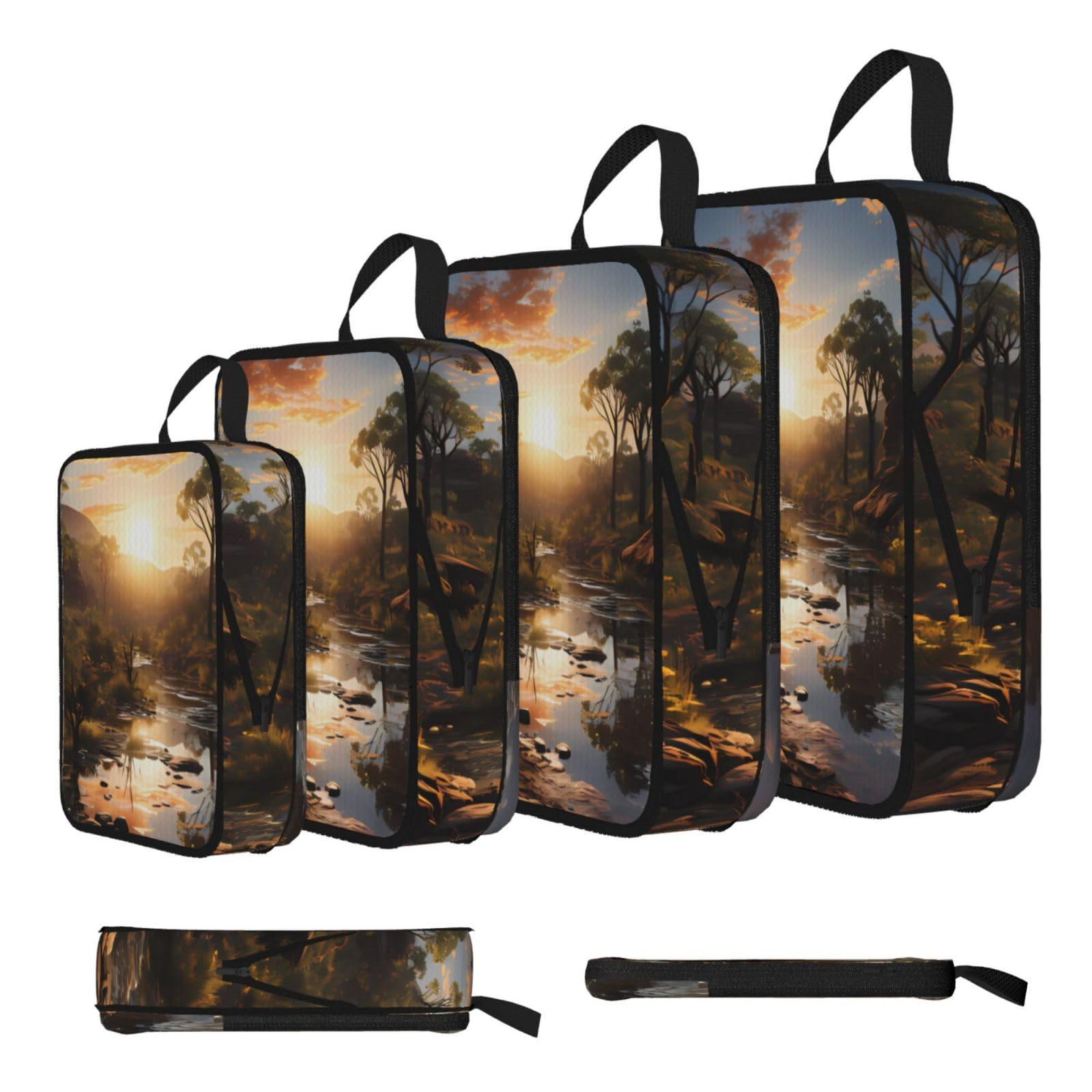 Australian Scenery Compression Packing Cubes 4 Piece Set