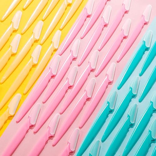 Miniatura 7 de Boao 96 piezas de maquinilla de afeitar de cejas, afeitadoras de cejas Dermaplaning herramienta para mujeres con cubierta de precisión