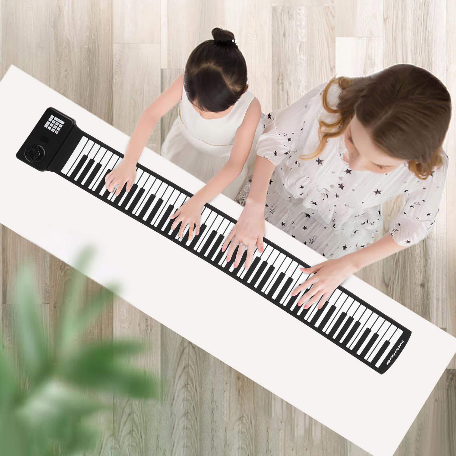 Holibanna Tastiera Pianoforte Portatile a Batteria in Silicone con 88 Tasti, Pianoforte Pieghevole Nero con Altoparlante Incorporato e Cavo USB per Uso da Principianti in Viaggio