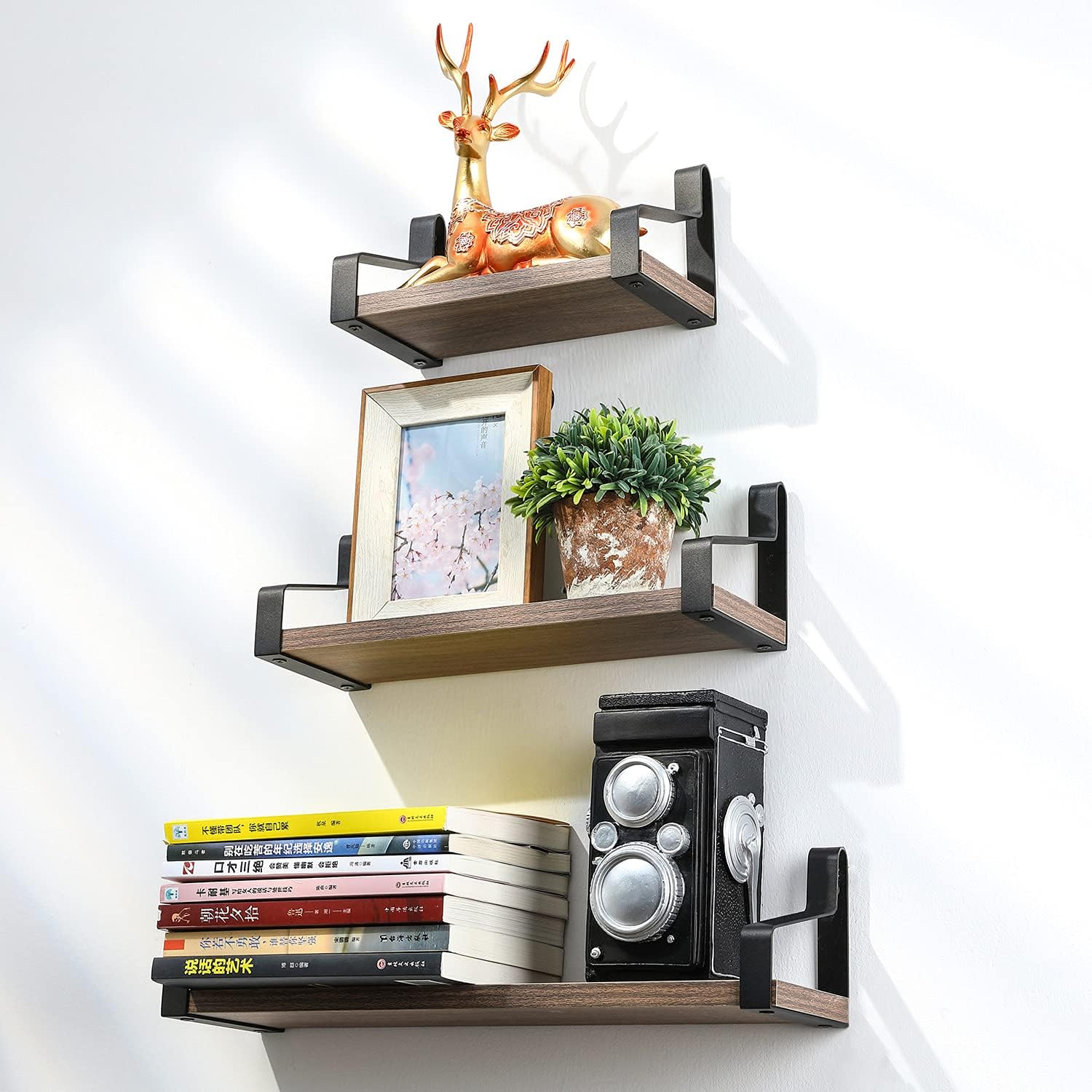Floating Shelf for Wall, Sturdy Wood Wall Shelves Easy to Install Set