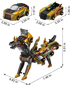 Amazon.com: Gkiozu Transforming Dinosaur Toys, 2 in 1 Magnetic
