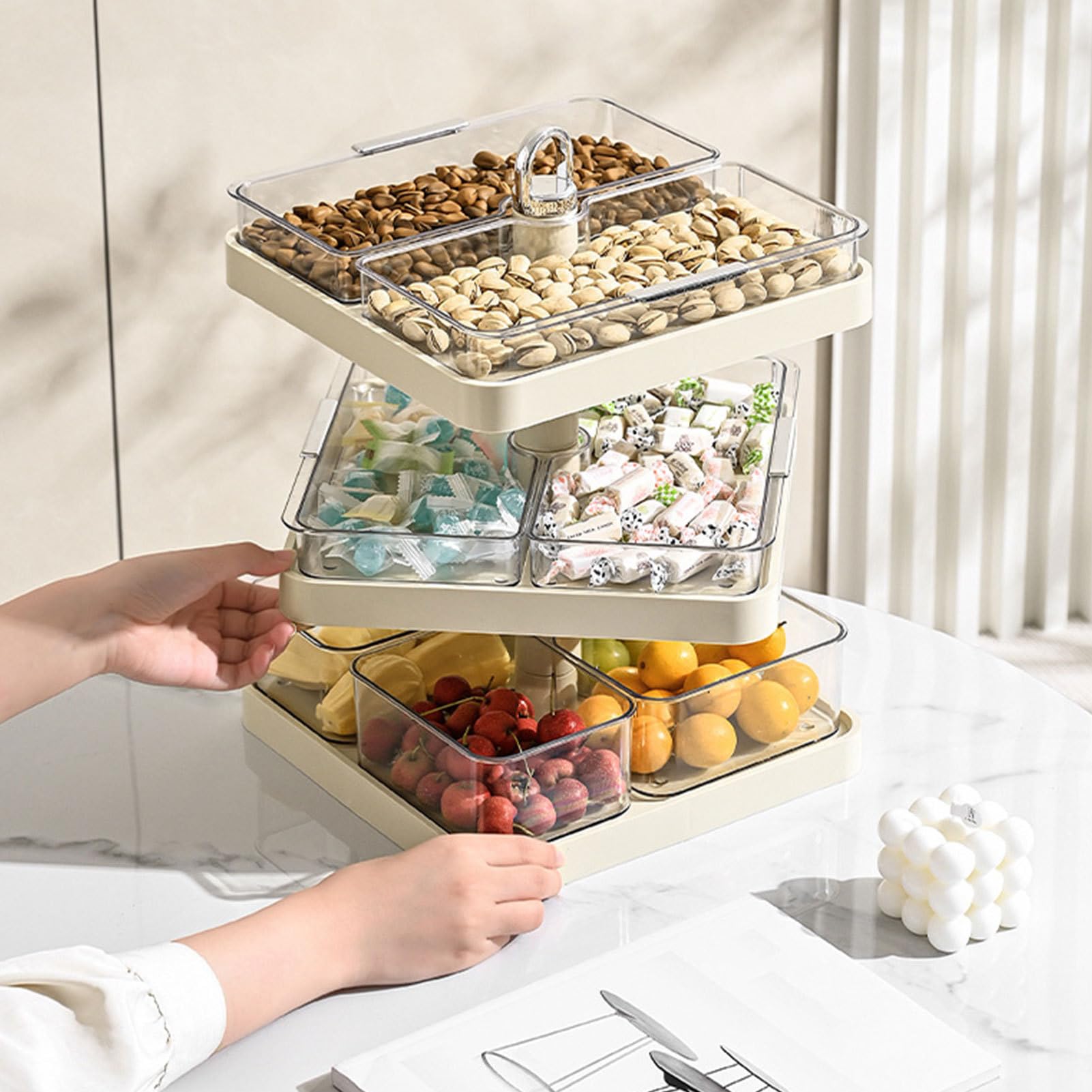 Plateau de Service Bol Repas Multi-Compartiments