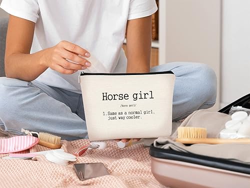 Miniatura 9 de BARPER - Bolsa de maquillaje de caballo con diseño de heno para niña, bolsa de maquillaje con diseño de flores de granja, la mejor idea de regalo