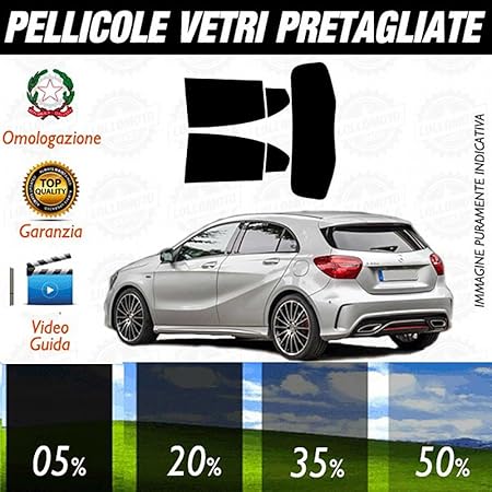 Mercedes Classe A Dal 2012 Ad Oggi Pellicole Oscuramento Vetri Posteriori Auto Pre Tagliate A Misura 05 Amazon It Auto E Moto