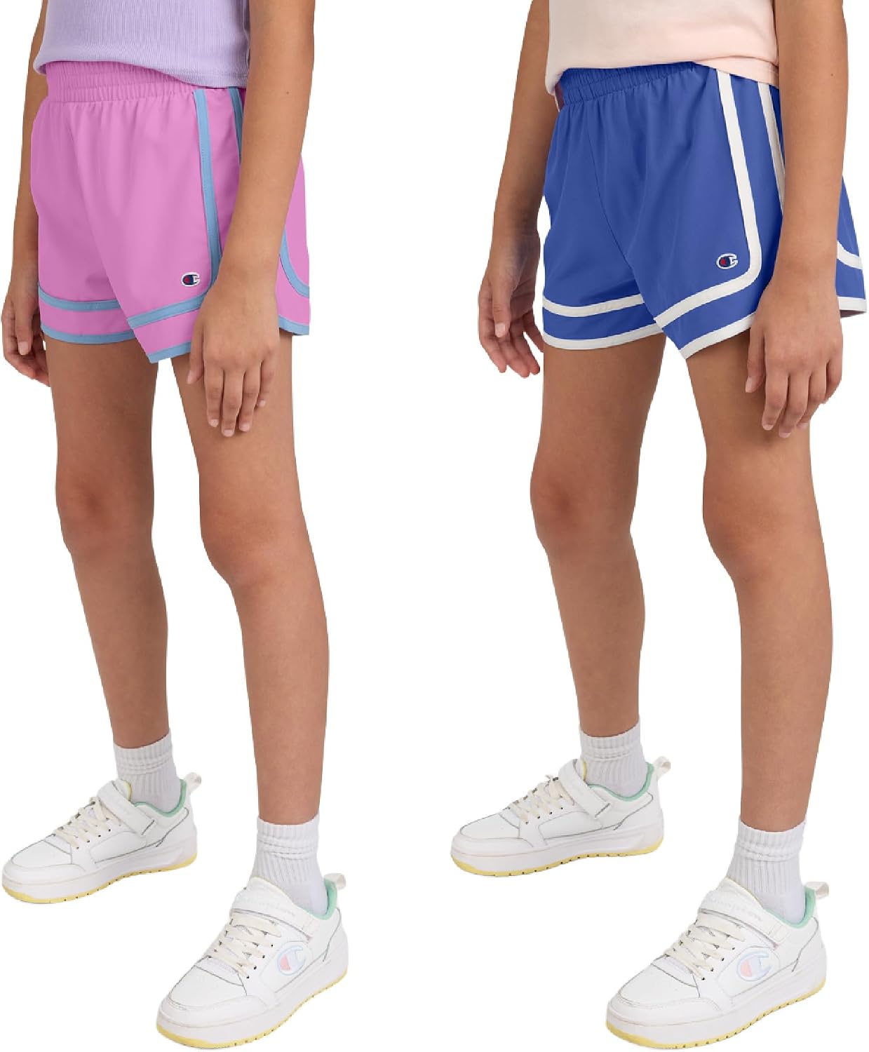 Champion Girls Heritage Foldover Mesh Running Basketball Short 2.75 Inch Inseam