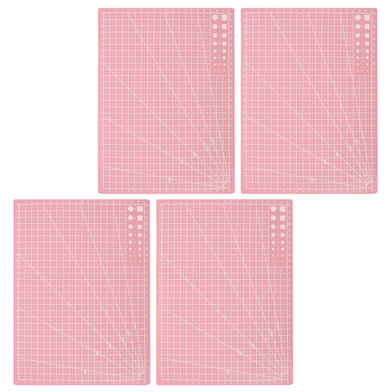 Tapete para materiales de arte A4 Healeved doble cara autocicatrizante para manualidades 4 piezas