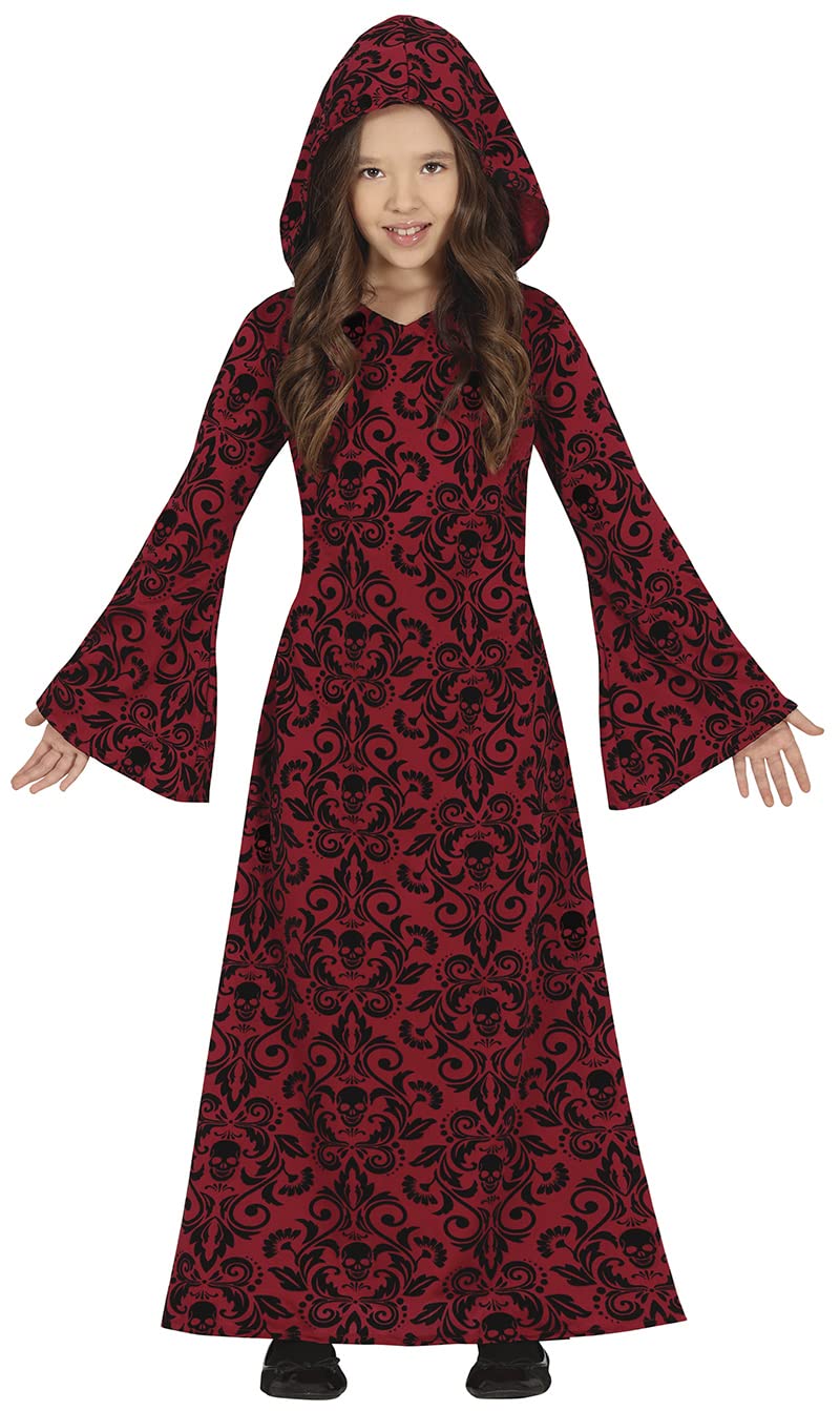 FIESTAS GUIRCA Red Hooded Witch Fancy Dress for Girls - Sorceress Kids Costume - Halloween Girls Costumes 10-12 years