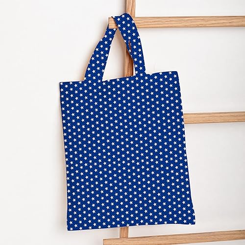 Miniatura 7 de Whaline Paquete de 6 piezas de tela patriótica de algodón de 18 x 22 pulgadas, diseño de rayas de estrellas, 4 de julio, cuadrados, para el Día de