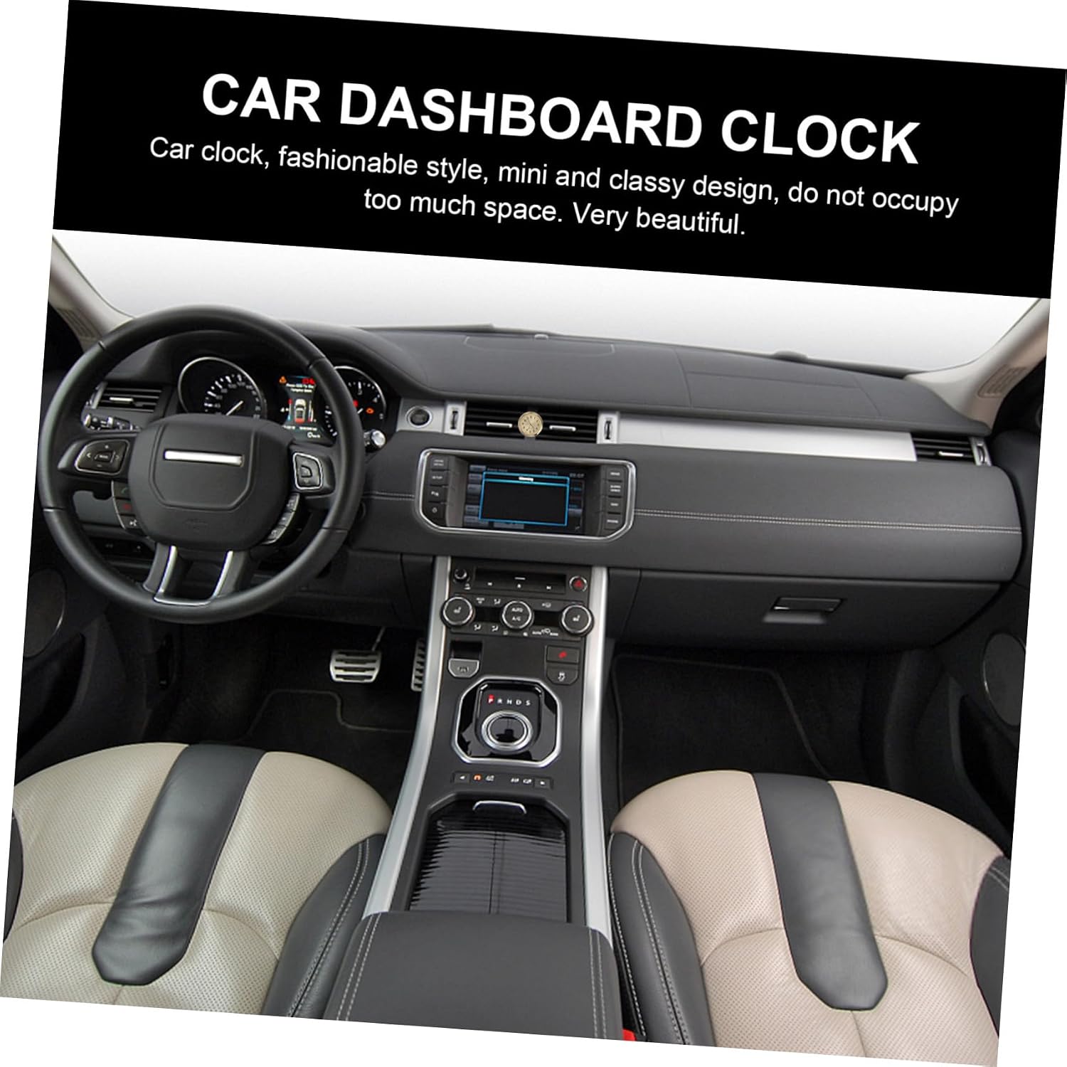 Holibanna Dashboard Clock Stick Automotive Timepiece Compact Analog Auto Clock for Cars Offices Home Safe Driving with Space Saving Decorative Accessory
