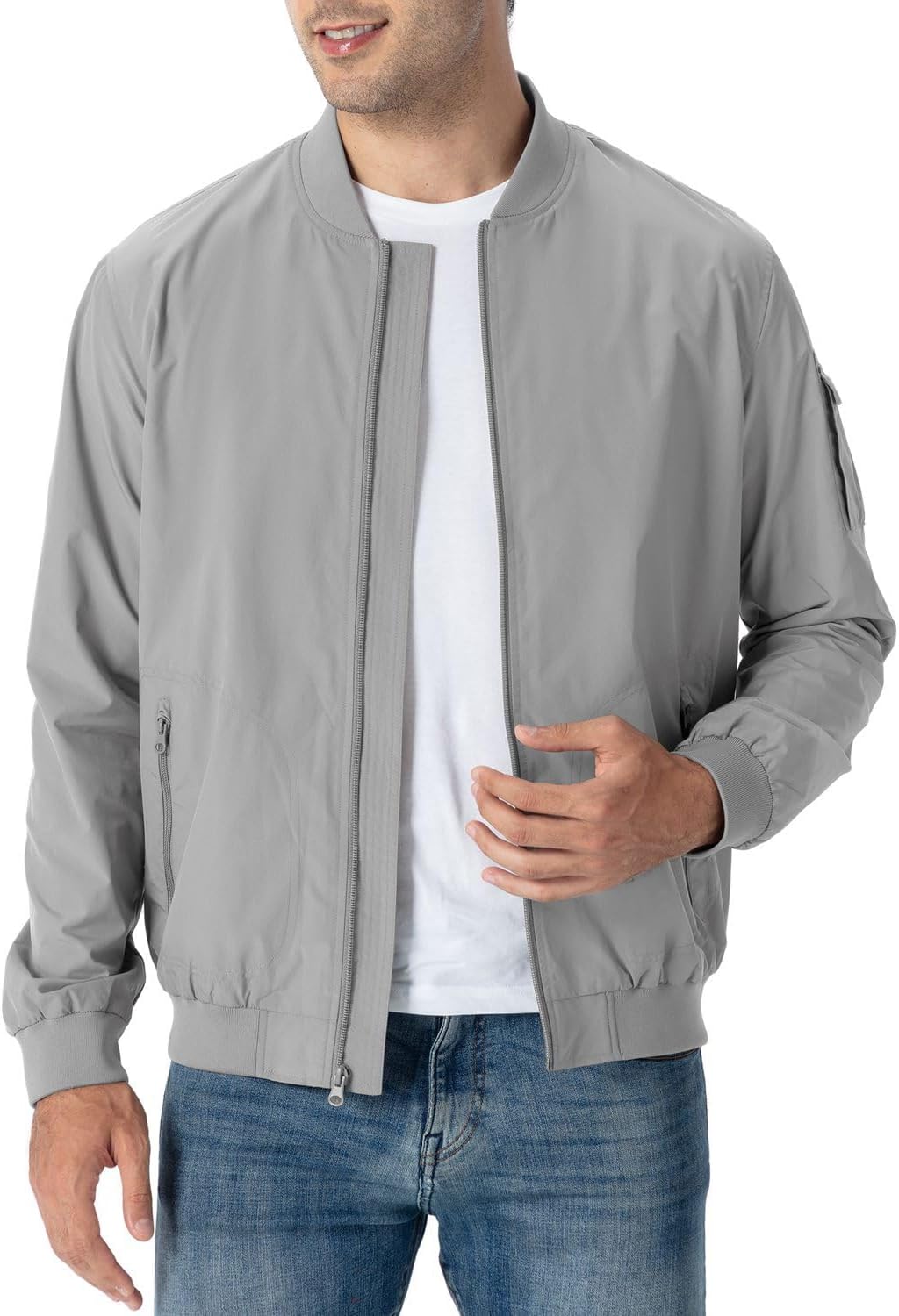 Rdruko Men's Lightweight Bomber Jacket Causal Fashion Stylish Windbreaker Light Jacket - Image 3