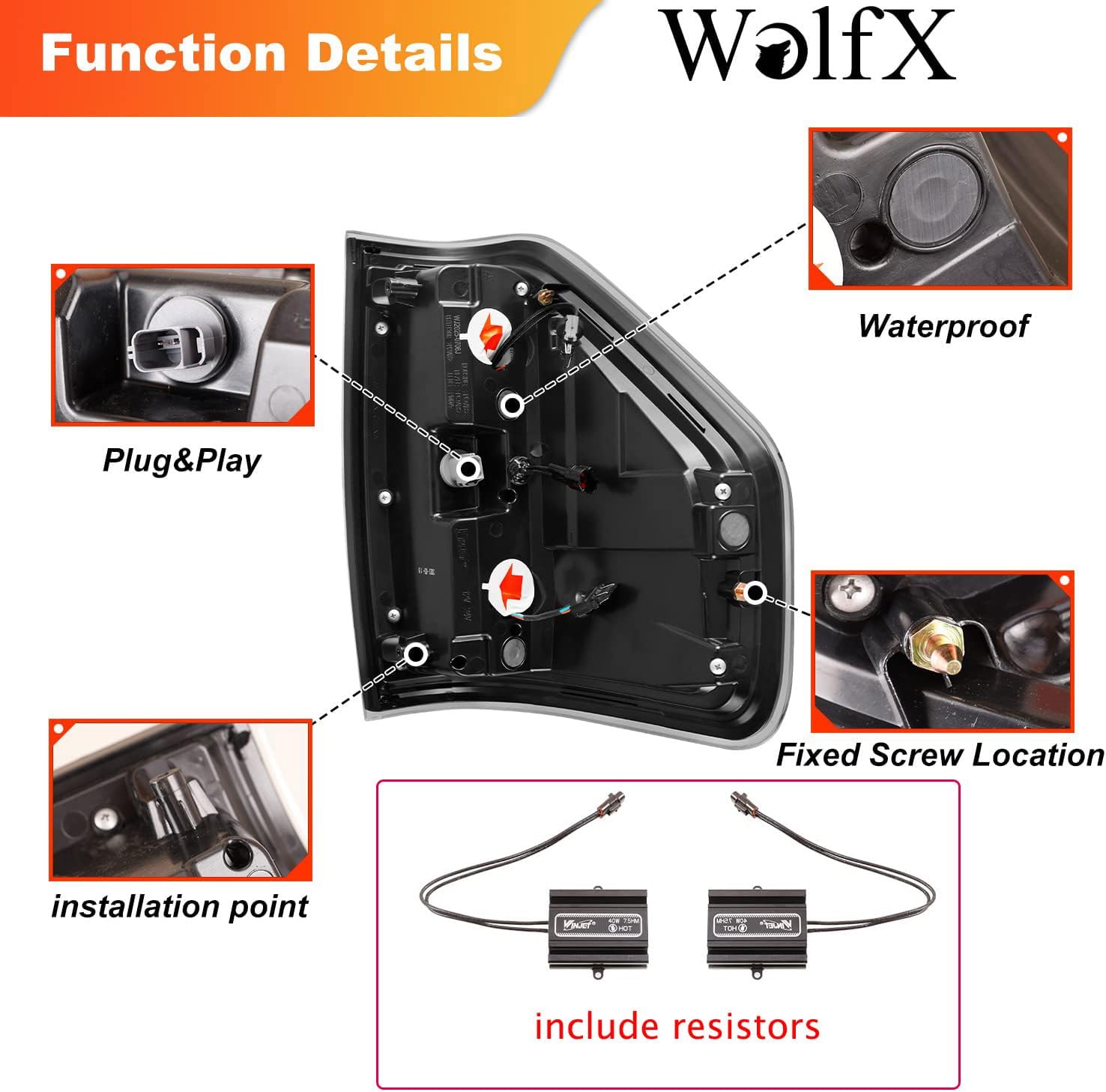 WolfX Full LED F150 Tail Lights For 2009 2010 2011 2012 2013 2014 Ford Led Sequential Taillights Assembly Car Pickup Truck Brake Turn Signals Lamps Rear (Chrome Housing/Red Lens) (WX2025-0706J)