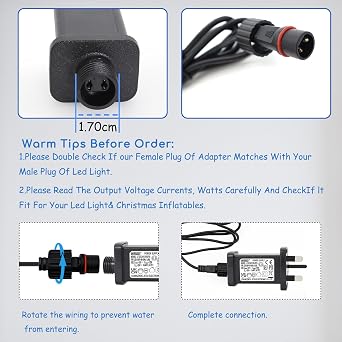24V 12W String Lights Indoor-Outdoor Power Adapter for CZJUTAI JT-DC24V12W /9W /7.2W /6W /4.5W /3.6W -IP20 Christmas Lighting [U4T2]